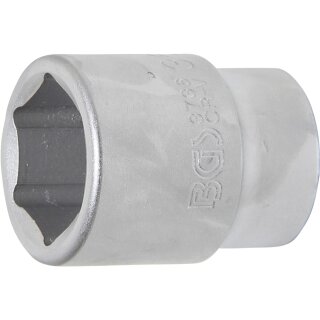 BGS technic Steckschlüssel-Einsatz Sechskant | Antrieb Innenvierkant 25 mm (1") | SW 36 mm