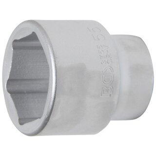 BGS technic Steckschlüssel-Einsatz Sechskant | Antrieb Innenvierkant 25 mm (1") | SW 55 mm