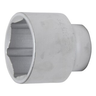 BGS technic Steckschlüssel-Einsatz Sechskant | Antrieb Innenvierkant 25 mm (1") | SW 75 mm