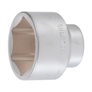 BGS technic Steckschlüssel-Einsatz Sechskant | Antrieb Innenvierkant 25 mm (1") | SW 80 mm