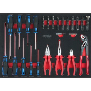 KS-TOOLS SCS Schraubendreher- und Zangen-Satz, 112-tlg. in 1/1 Systemeinlage