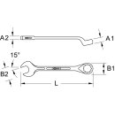 KS-TOOLS CLASSIC Ringmaulschlüssel, gekröpft, 2"