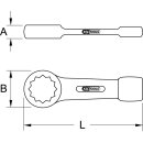 KS-TOOLS Schlag-Ringschlüssel, 85mm