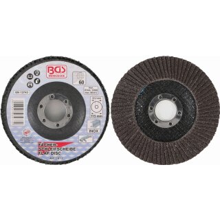 BGS technic Fächer-Schleif-Scheibe | Ø 115 mm | K 60
