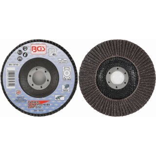 BGS technic Fächer-Schleif-Scheibe | Ø 125 mm | K 40