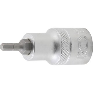 BGS technic Bit-Einsatz | Antrieb Innenvierkant 12,5 mm (1/2") | Innensechskant 4 mm