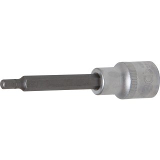 BGS technic Bit-Einsatz | Länge 100 mm | Antrieb Innenvierkant 12,5 mm (1/2") | Innensechskant 5 mm
