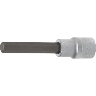 BGS technic Bit-Einsatz | Länge 100 mm | Antrieb Innenvierkant 12,5 mm (1/2") | Innensechskant 10 mm