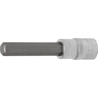 BGS technic Bit-Einsatz | Länge 100 mm | Antrieb Innenvierkant 12,5 mm (1/2") | Innensechskant 12 mm