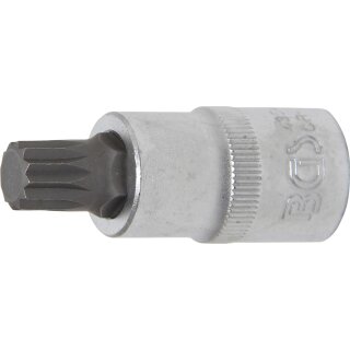 BGS technic Bit-Einsatz | Antrieb Innenvierkant 12,5 mm (1/2") | Innenvielzahn (für XZN) M12
