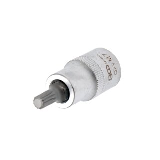 BGS technic Bit-Einsatz | Antrieb Innenvierkant 12,5 mm (1/2") | Innenvielzahn (für XZN) M7