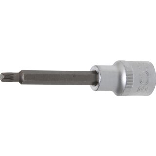 BGS technic Bit-Einsatz | Länge 100 mm | Antrieb Innenvierkant 12,5 mm (1/2") | Innenvielzahn (für XZN) M6
