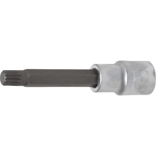 BGS technic Bit-Einsatz | Länge 100 mm | Antrieb Innenvierkant 12,5 mm (1/2") | Innenvielzahn (für XZN) M10
