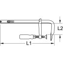 KS-TOOLS Ganzstahl-Schraubzwinge, 120x1000mm