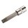 BGS technic Bit-Einsatz | Länge 100 mm | Antrieb Innenvierkant 12,5 mm (1/2") | Innenvielzahn (für XZN) mit Bohrung M18