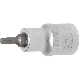 BGS technic Bit-Einsatz | Antrieb Innenvierkant 12,5 mm (1/2") | T-Profil (für Torx) T25