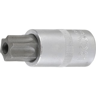 BGS technic Bit-Einsatz | Antrieb Innenvierkant 12,5 mm (1/2") | T-Profil (für Torx) mit Bohrung T70