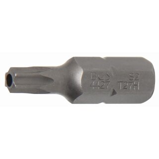 BGS technic Bit | Antrieb Außensechskant 8 mm (5/16") | T-Profil (für Torx) mit Bohrung T27