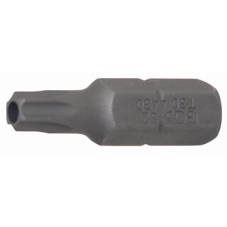 BGS technic Bit | Antrieb Außensechskant 8 mm (5/16") | T-Profil (für Torx) mit Bohrung T30