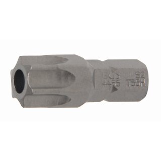 BGS technic Bit | Antrieb Außensechskant 8 mm (5/16") | T-Profil (für Torx) mit Bohrung T55