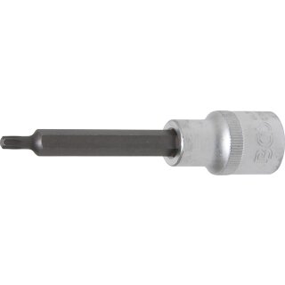BGS technic Bit-Einsatz | Länge 100 mm | Antrieb Innenvierkant 12,5 mm (1/2") | T-Profil (für Torx) T25