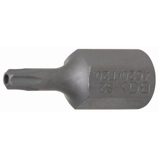 BGS technic Bit | Antrieb Außensechskant 10 mm (3/8") | T-Profil (für Torx) mit Bohrung T20