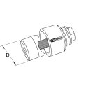 KS-TOOLS Schraublochstanze mit einfachem Kugellager, 63,5mm