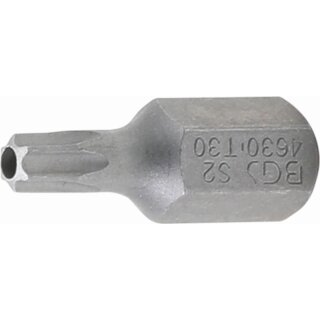 BGS technic Bit | Antrieb Außensechskant 10 mm (3/8") | T-Profil (für Torx) mit Bohrung T30