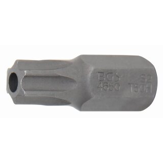 BGS technic Bit | Antrieb Außensechskant 10 mm (3/8") | T-Profil (für Torx) mit Bohrung T50