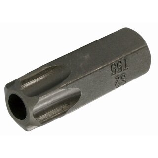 BGS technic Bit | Antrieb Außensechskant 10 mm (3/8") | T-Profil (für Torx) mit Bohrung T55
