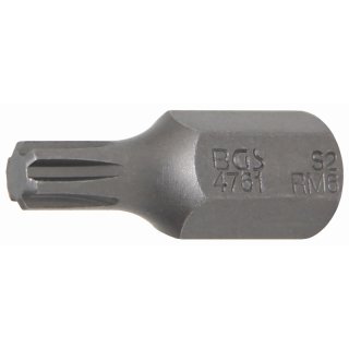 BGS technic Bit | Antrieb Außensechskant 10 mm (3/8") | Keil-Profil (für RIBE) M6