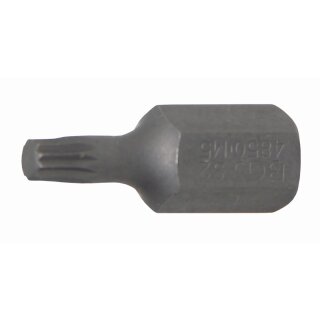 BGS technic Bit | Antrieb Außensechskant 10 mm (3/8") | Innenvielzahn (für XZN) M5