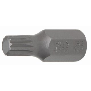 BGS technic Bit | Antrieb Außensechskant 10 mm (3/8") | Innenvielzahn (für XZN) M8