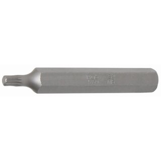 BGS technic Bit | Länge 75 mm | Antrieb Außensechskant 10 mm (3/8") | Innenvielzahn (für XZN) M5