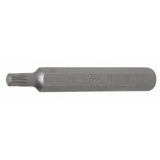 BGS technic Bit | Länge 75 mm | Antrieb Außensechskant 10 mm (3/8") | Innenvielzahn (für XZN) M6
