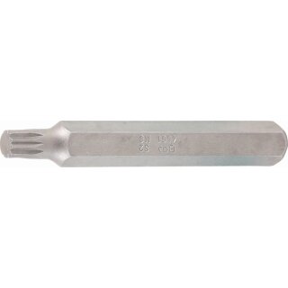 BGS technic Bit | Länge 75 mm | Antrieb Außensechskant 10 mm (3/8") | Innenvielzahn (für XZN) M8