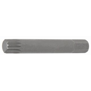 BGS technic Bit | Länge 75 mm | Antrieb Außensechskant 10 mm (3/8") | Innenvielzahn (für XZN) M12