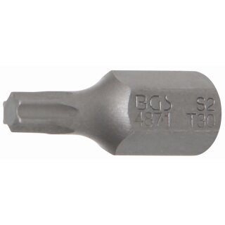 BGS technic Bit | Antrieb Außensechskant 10 mm (3/8") | T-Profil (für Torx) T30