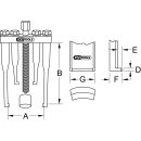KS-TOOLS Universal-Lenkrad-Abzieher 2-armig für PKW, 90mm