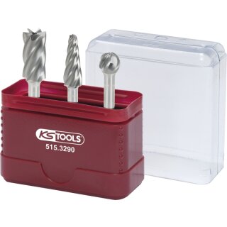 KS-TOOLS Frässtift-Satz, 3-tlg.