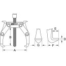 KS-TOOLS Universal-Abzieher 2-armig, 40-220mm