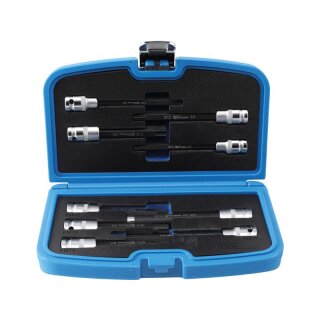 BGS technic Bit-Einsatz-Satz | für Zylinderkopfschrauben | Antrieb Innenvierkant 12,5 mm (1/2") | 9-tlg.