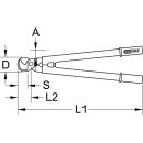 KS-TOOLS Kabelschere mit Schutzisolierung, 500mm