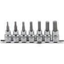 BGS technic Bit-Einsatz-Satz | Antrieb Innenvierkant 10 mm (3/8") | Innensechskant 1/8" - 3/8" | Zollgrößen | 7-tlg.