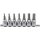 BGS technic Bit-Einsatz-Satz | Antrieb Innenvierkant 10 mm (3/8") | Innensechskant 3 - 10 mm | 7-tlg.