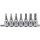 BGS technic Bit-Einsatz-Satz | Antrieb Innenvierkant 10 mm (3/8") | T-Profil (für Torx) T15 - T50 | 7-tlg.
