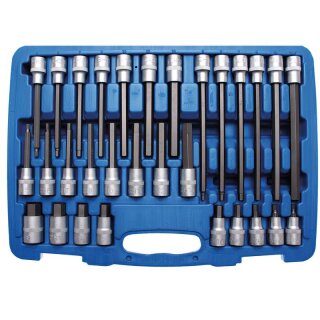 BGS technic Bit-Einsatz-Satz | Antrieb Innenvierkant 12,5 mm (1/2") | Innensechskant | 30-tlg.