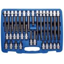BGS technic Bit-Einsatz-Satz | Antrieb Innenvierkant 12,5 mm (1/2") | Keil-Profil (für RIBE) | 32-tlg.