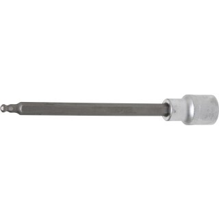 BGS technic Bit-Einsatz | Länge 160 mm | Antrieb Innenvierkant 12,5 mm (1/2") | Innensechskant mit Kugelkopf 5 mm