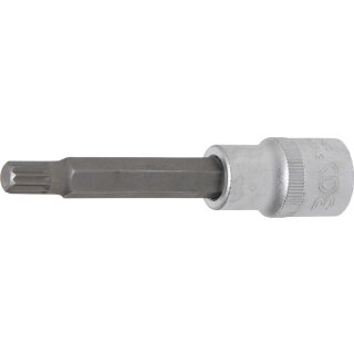 BGS technic Bit-Einsatz | Länge 100 mm | Antrieb Innenvierkant 12,5 mm (1/2") | Innenvielzahn (für XZN) M9